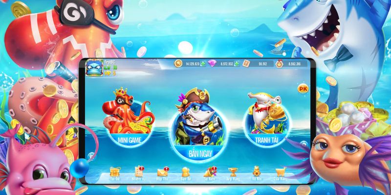 Game bắn cá sở hữu giao diện đặc sắc, sống động